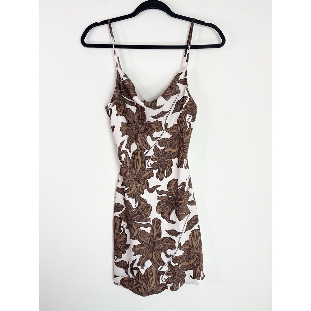 Anthropologie Cowl-Neck Slip Mini Dress (Sz XS) Vacation Resort Beach Tropical